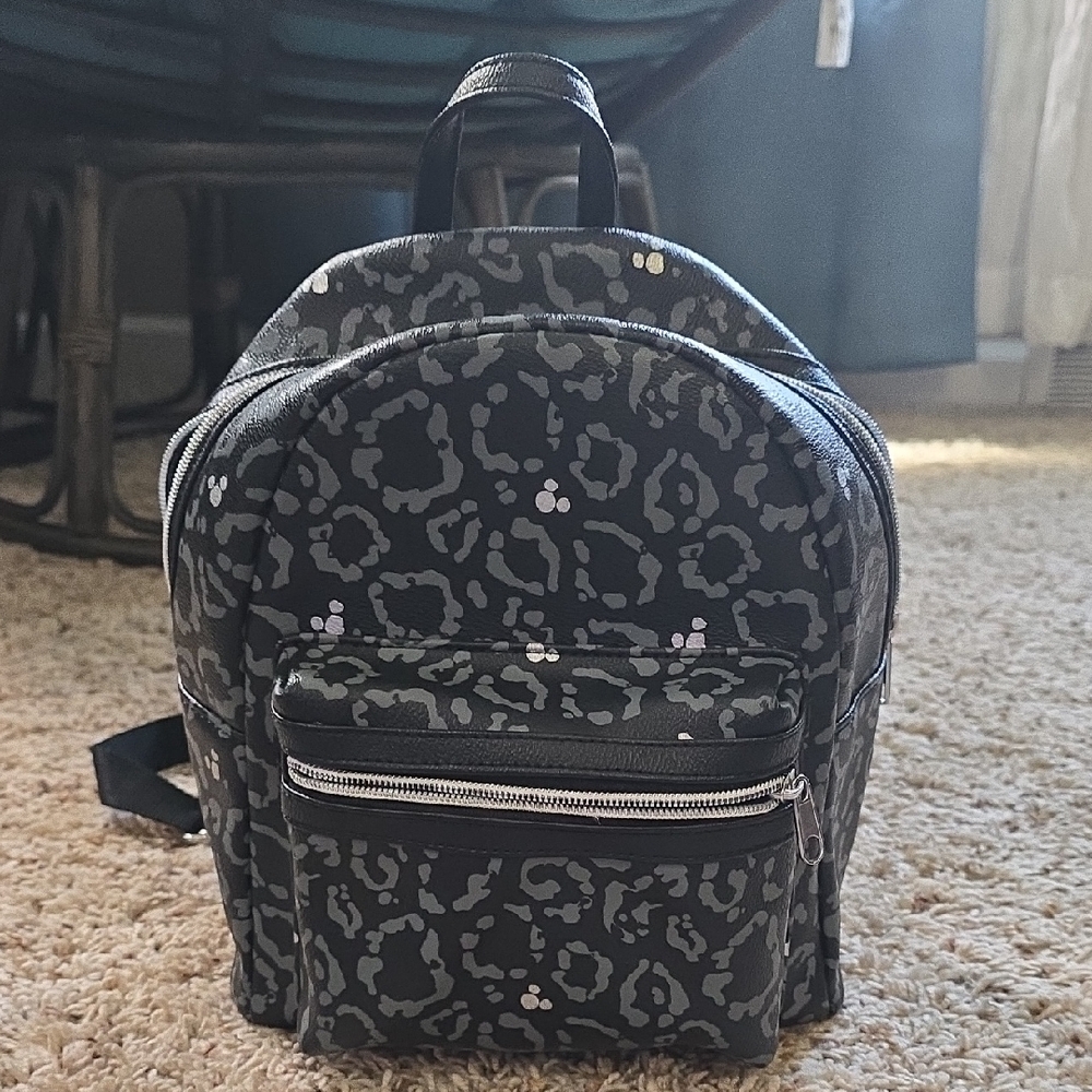 Disney Parks Leopard Print Loungefly-Like Backpack